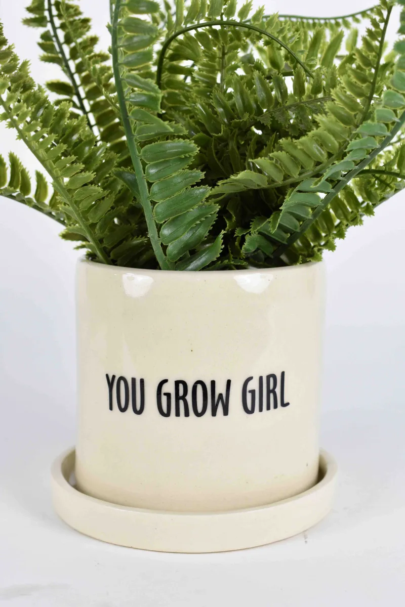 Classic Ceramic Planter — 5" Dia × 4" Height