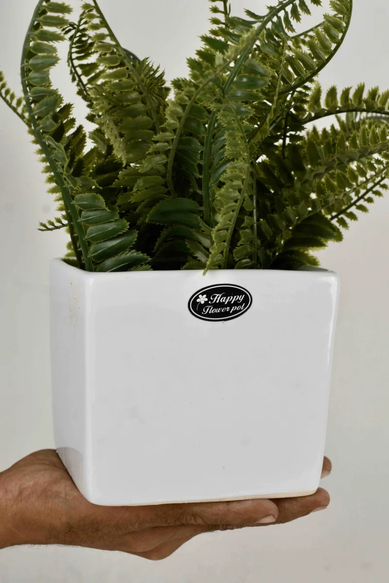 Classic Ceramic Planter — 4" Dia × 5.5" Height