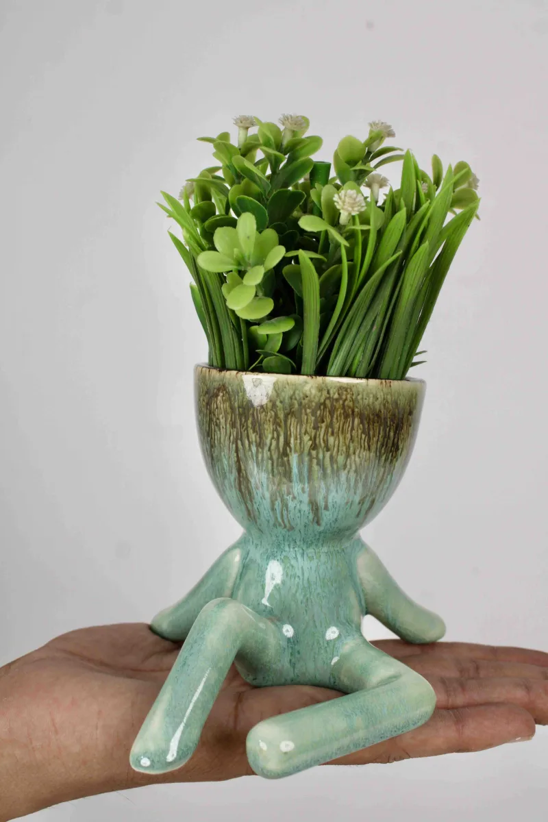 Classic Ceramic Planter — 5" Dia × 4" Height